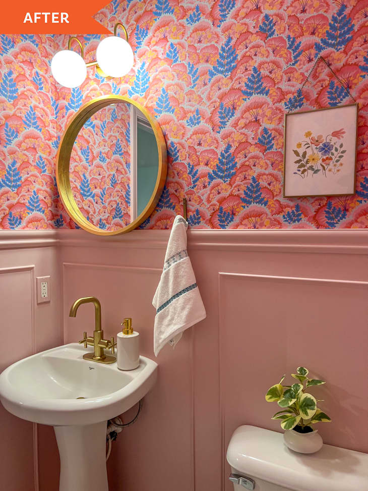 Bright Pink Bathroom Redo Before and After Photos Apartment Therapy